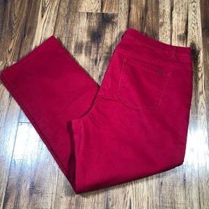 NWOT Ralph Lauren Jeans Co. Burgundy Modern Straight Jeans 22W